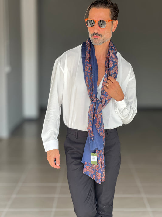 WHITE VISCOSE TROUSERS WITH REGULAR BOTTOM