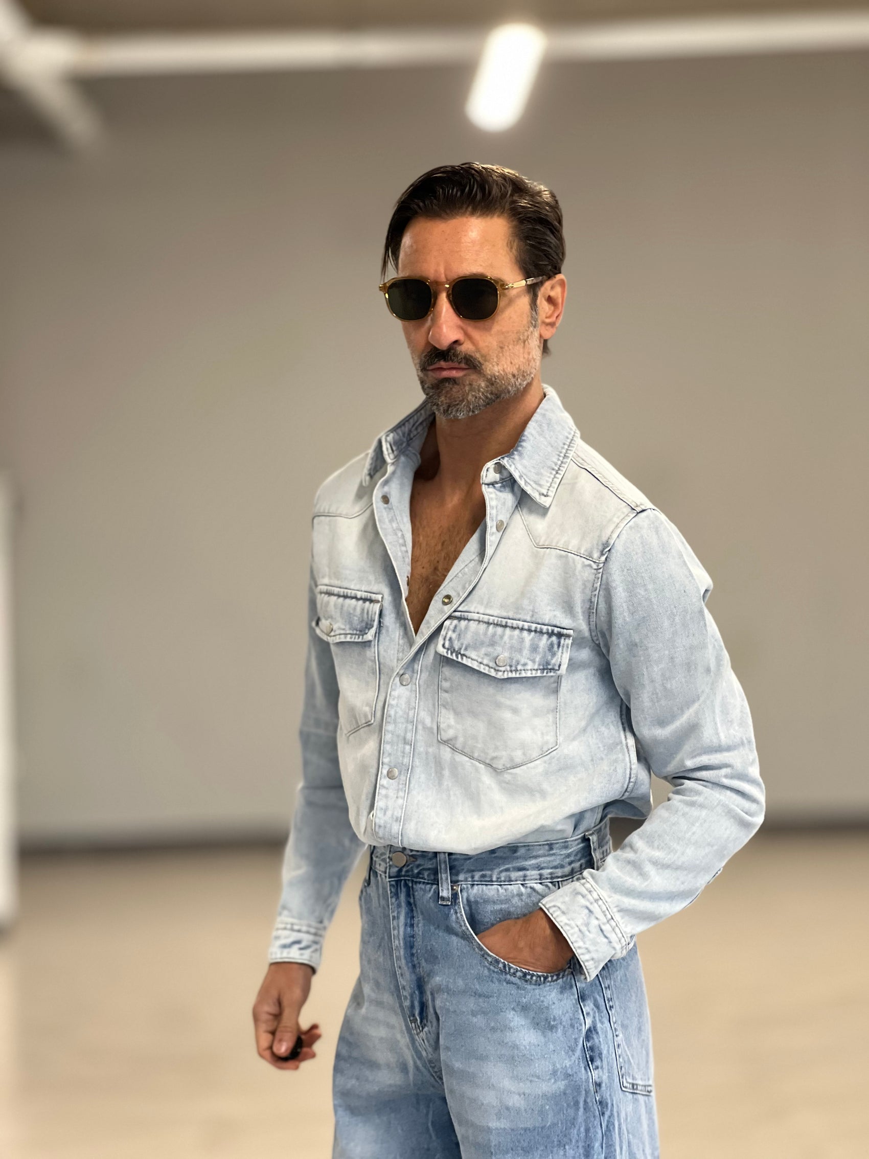 CAMICIA  DENIM LAVAGGIO ZERO DELAVE'