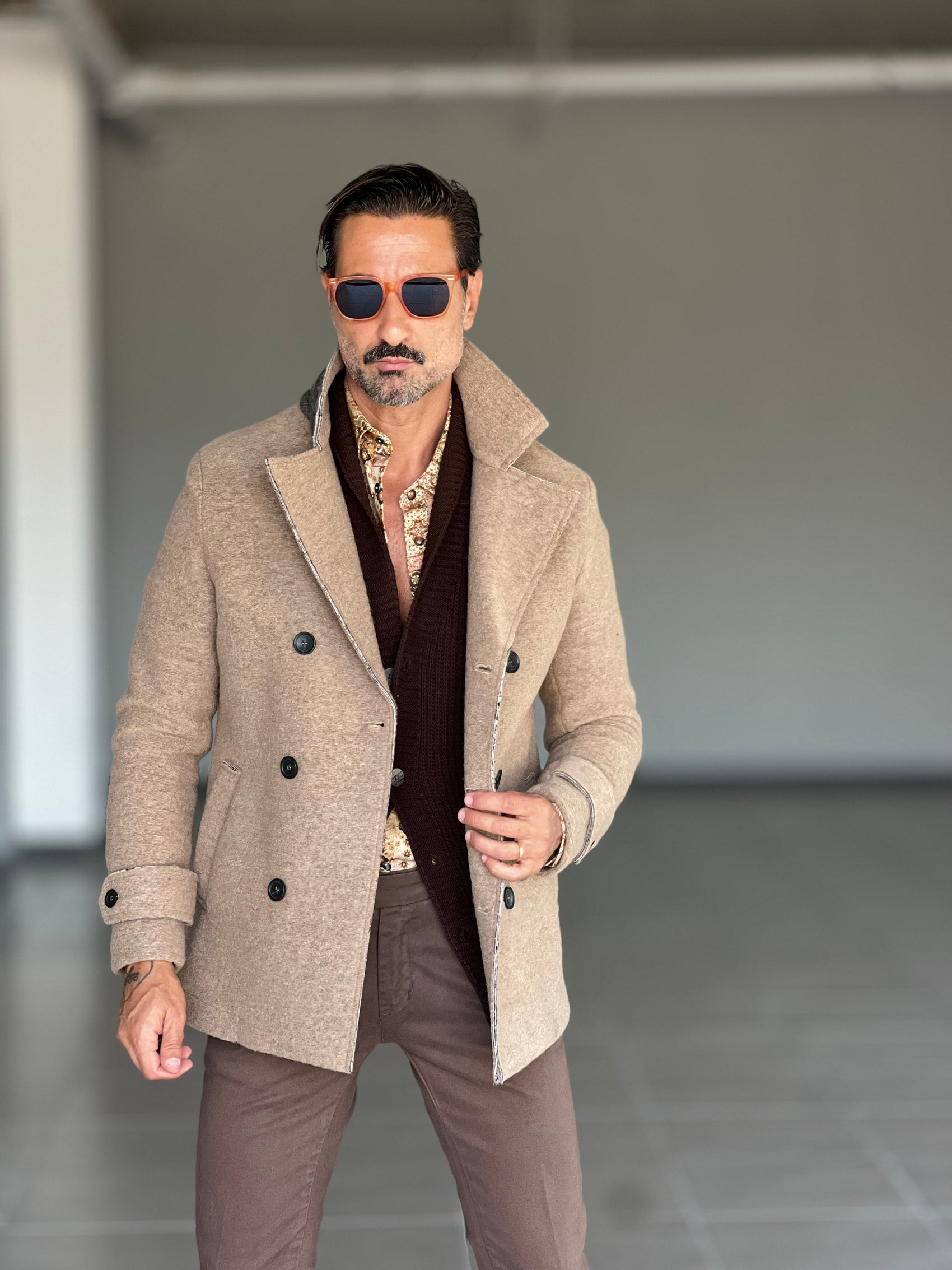 *CAPPOTTINO CAMMELLO LAVORAZIONE ALPACA TESSUTO LANA E MISTI KOON