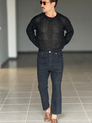 JEANS NERO  MODELLO CAPRI