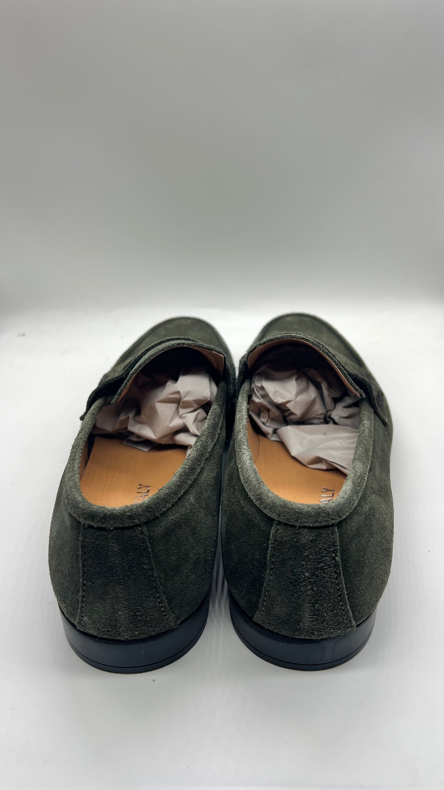 DOUBLE BUCKLE BLACK SUEDE LOAFERS