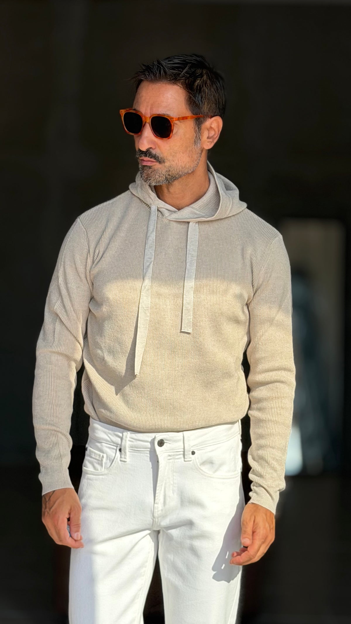WHITE VISCOSE TROUSERS WITH REGULAR BOTTOM