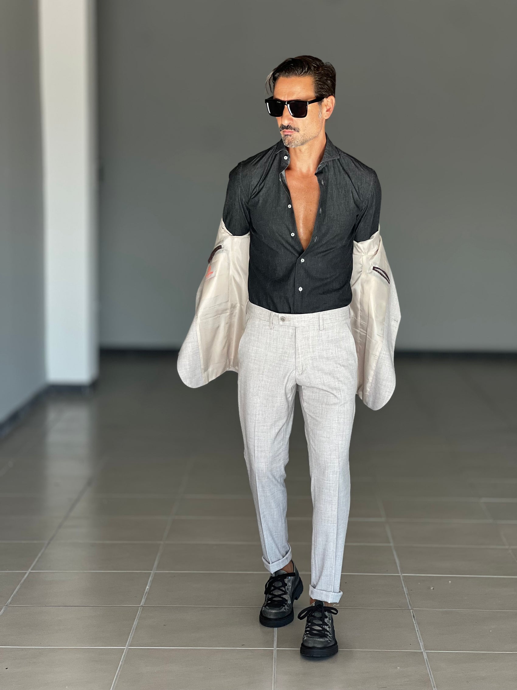 CAMICIA  DEPOT DENIM GRIGIO