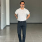 BLACK CHAIN ​​VISCOSE TROUSERS