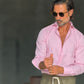 CAMICIA ROSA LINO COLLO ITALIANO
