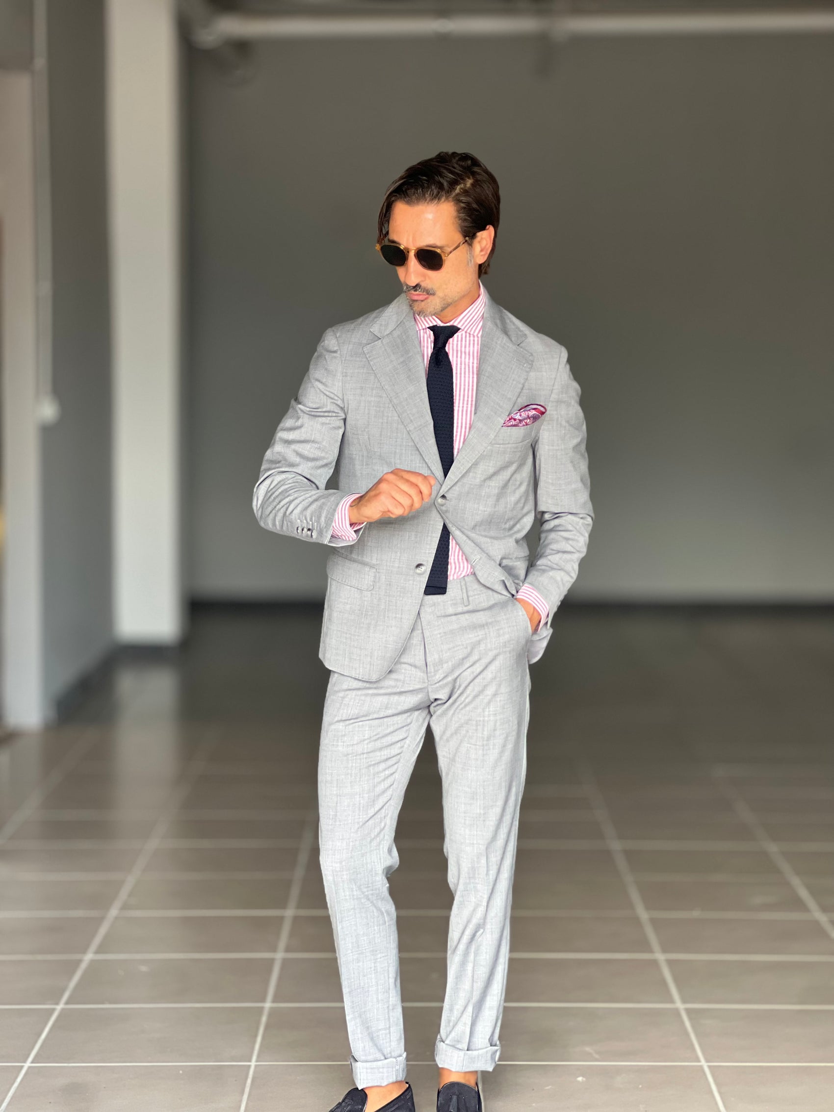 ABITO GRIGIO MEDIO MONOPETTO LANA ESTIVA E MISTI REVER GRANDE 00303