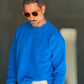PULLOVER TURCHESE CROP MISTO LANA EFFETTO SHETTLAND