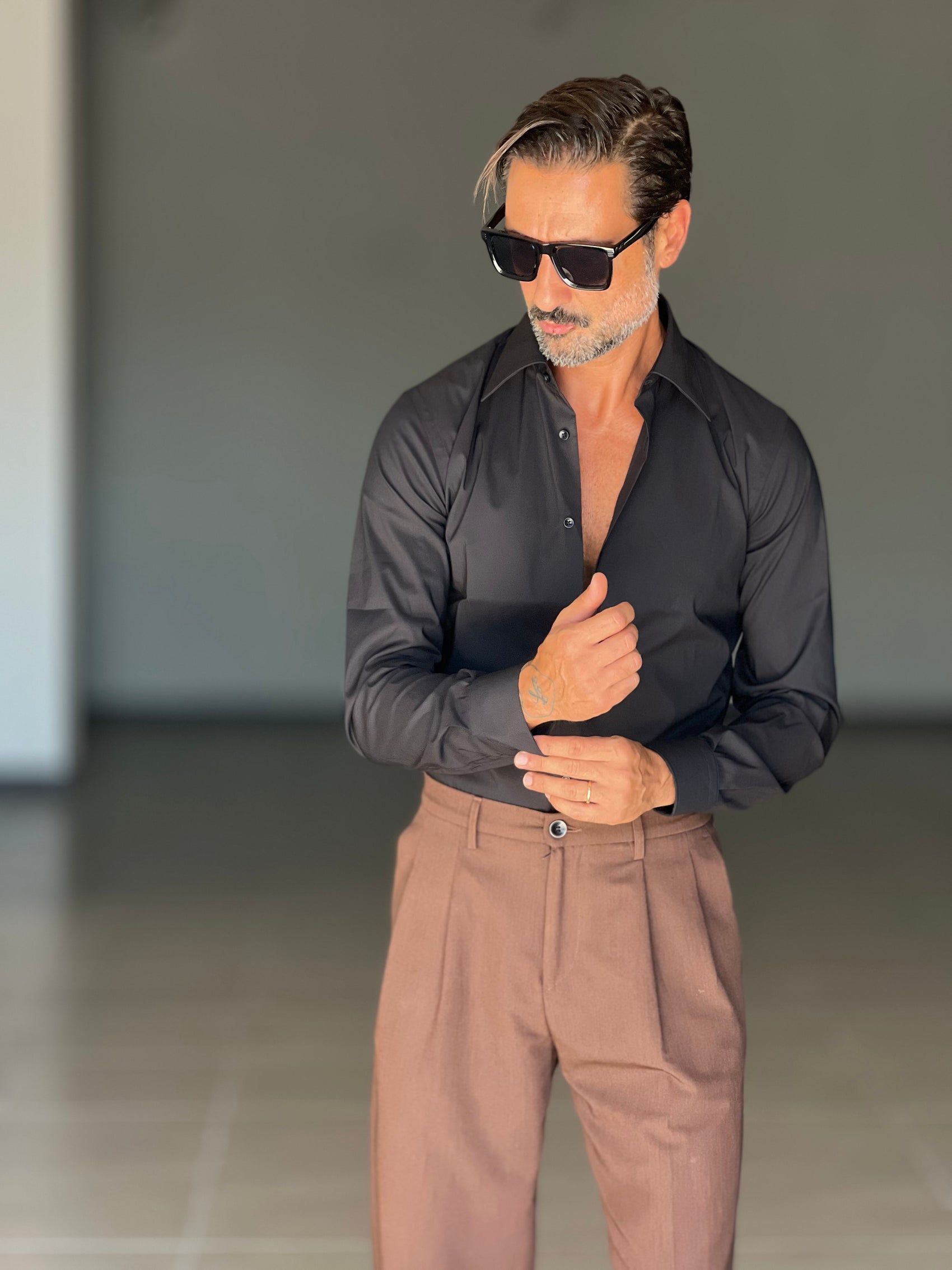 CAMICIA  DEPOT NERA DOPPIO RITORTO