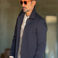 BLUE HIGH NECK COAT