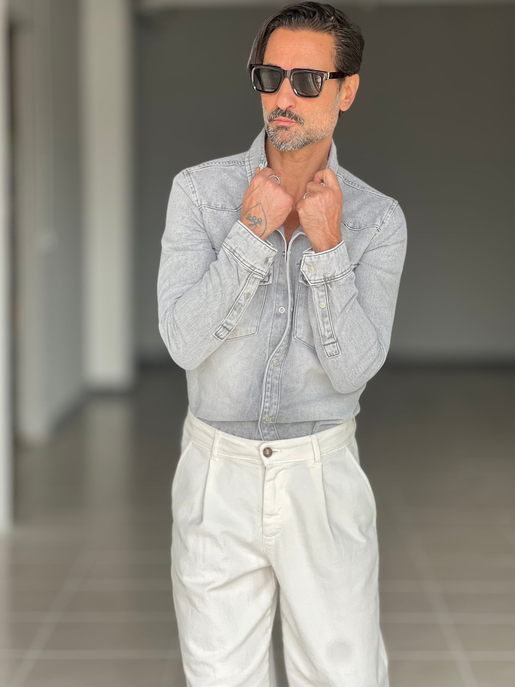 CAMICIA  DENIM LAVAGGIO UNO DELAVE' 103