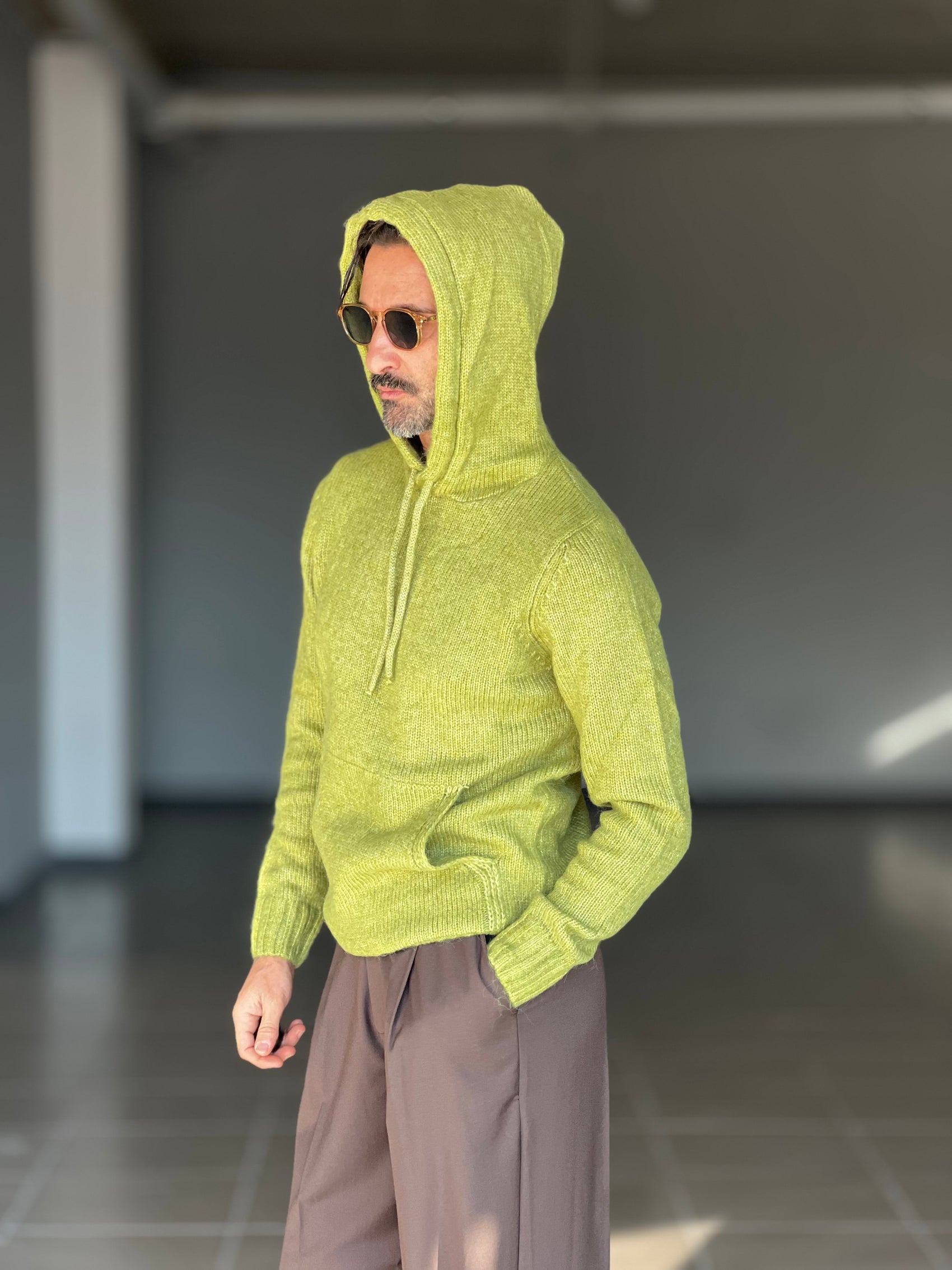 *MAGLIA FELPA VERDE ACQUA  LANA E MISTI