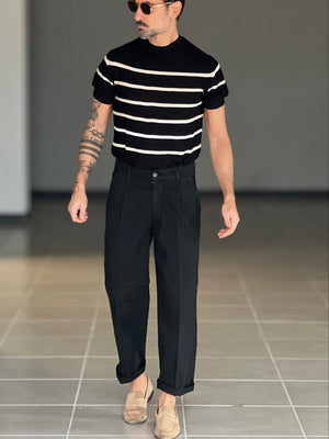 WHITE VISCOSE TROUSERS WITH REGULAR BOTTOM