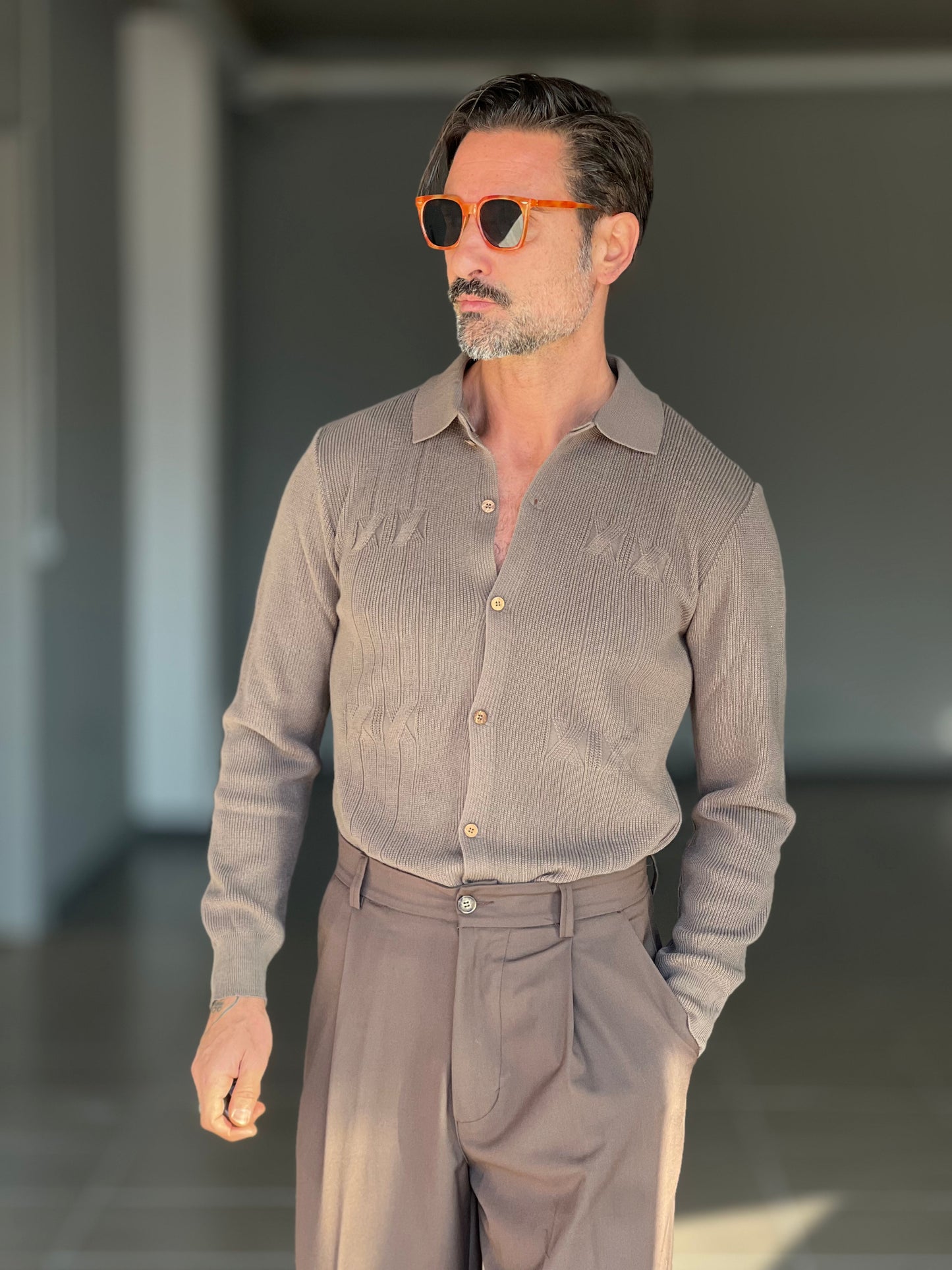 POLO CAMICIA CAMMELLO OPERATA