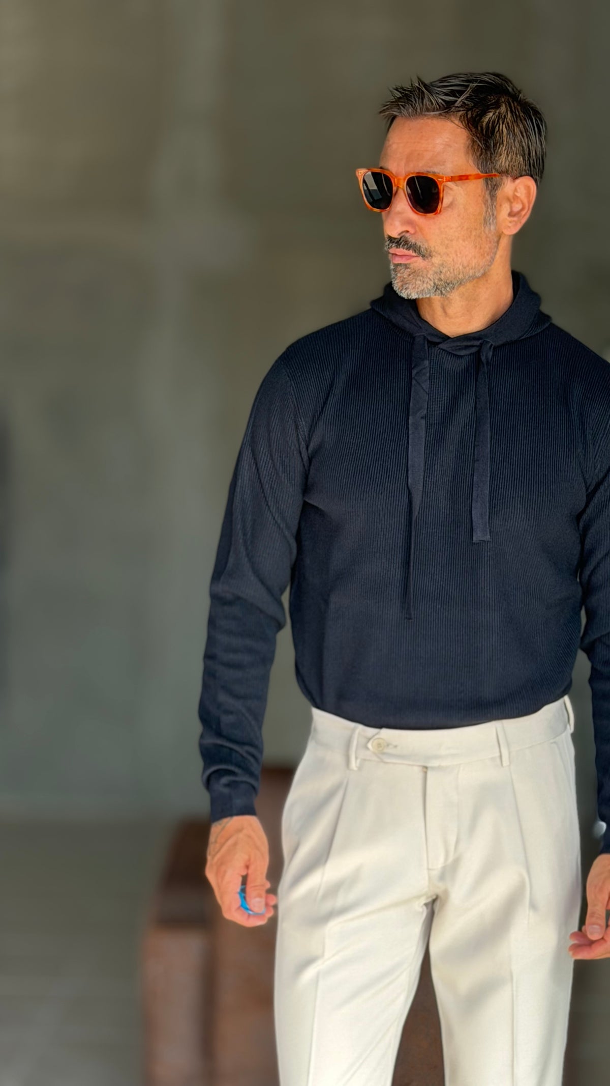 WHITE VISCOSE TROUSERS WITH REGULAR BOTTOM