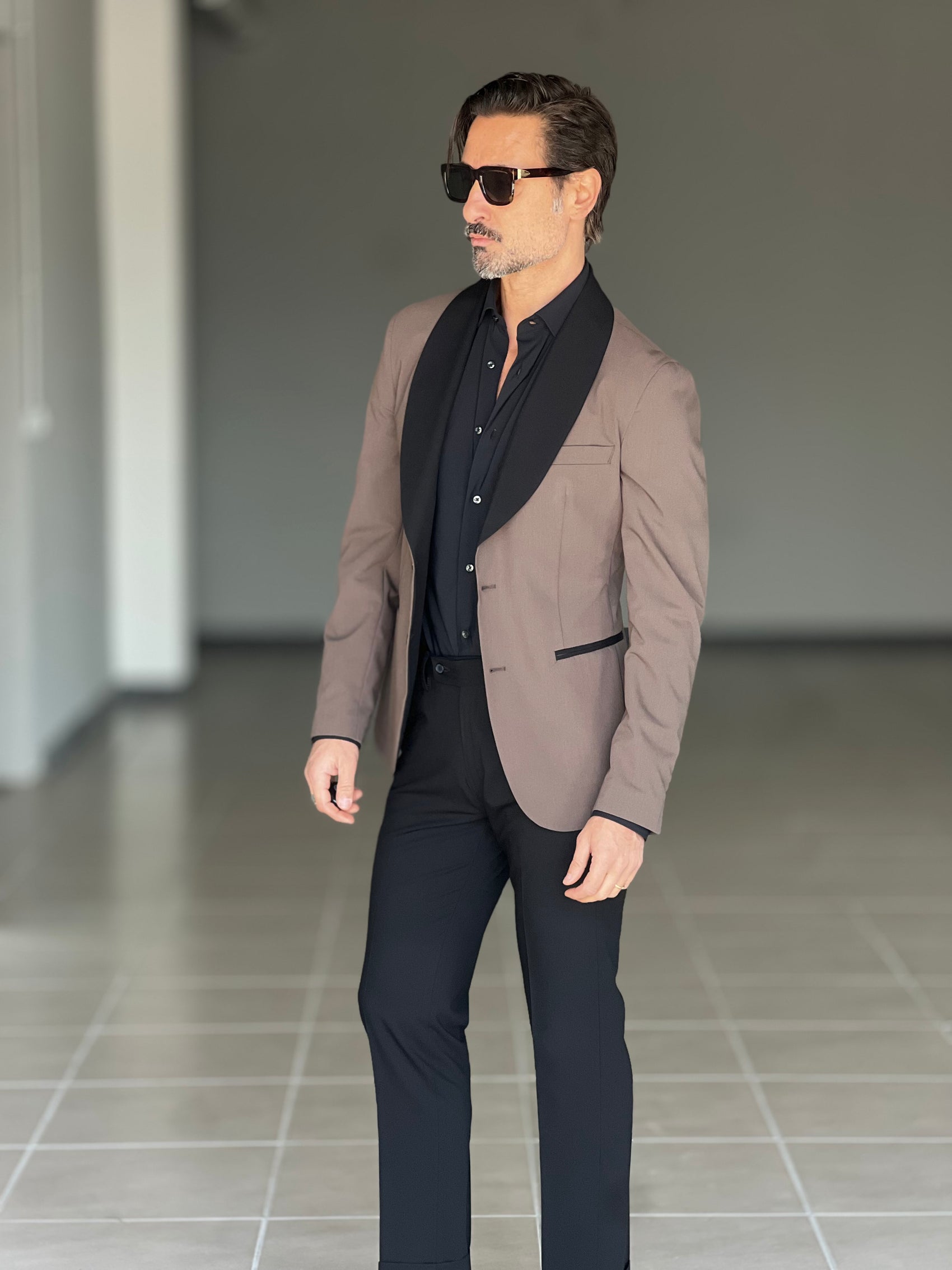 ABITO  SMOKING MORO REVER NERO PANTALONE NERO