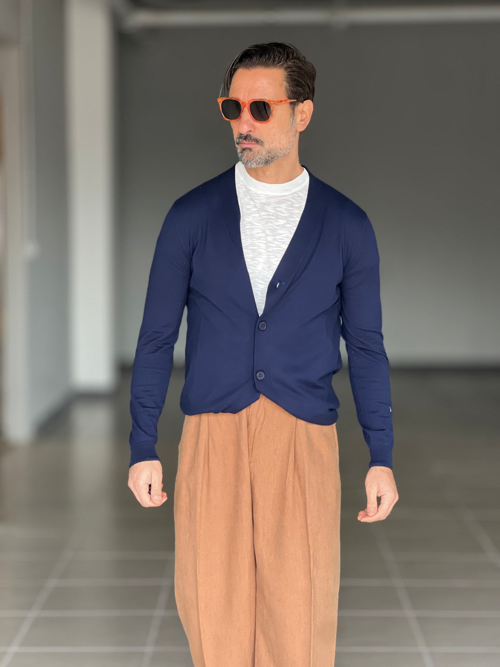 PANTALONE RUGGINE   DOPPIA  PINCES MISTO LINO