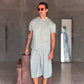 °COORDINATO  FELPA  VERDE MILITARE MAGLIA  E BERMUDA