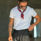 PANTALONE NERO VITA ALTA PINCES VISCOSA  EFFETTO FLANELLA BATTUTA