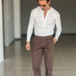 BLACK CHAIN ​​VISCOSE TROUSERS