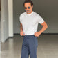 PANTALONE   BLU VISCOSA E MISTI TASCA AMERICA
