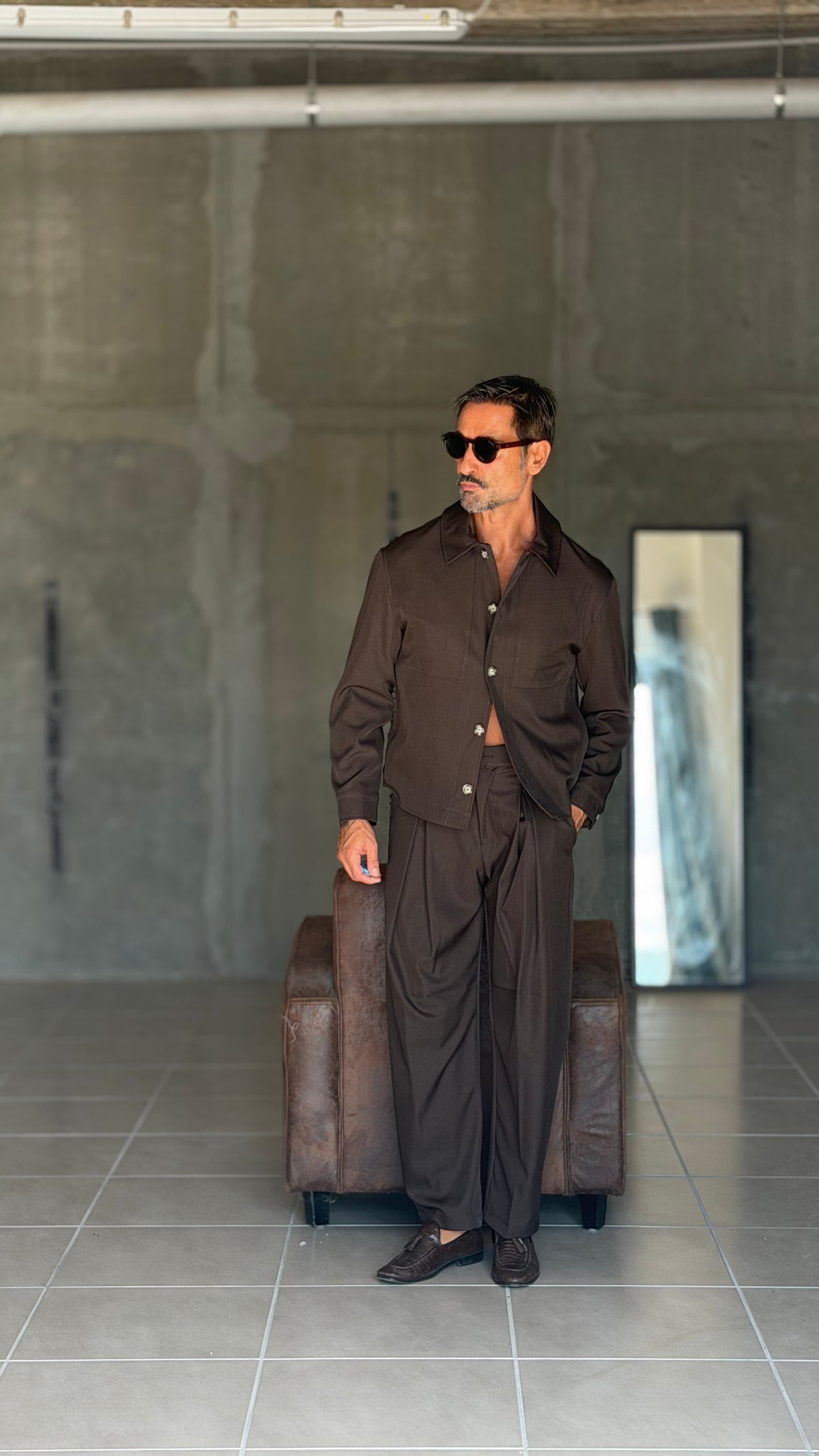 GIUBBINO CAMICIA MORO CROP 500 (abbinabile al pantalone baloon 500)
