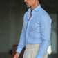 CAMICIA  DEPOT CELESTE MADONNA TWILL DOPPIORITORTO