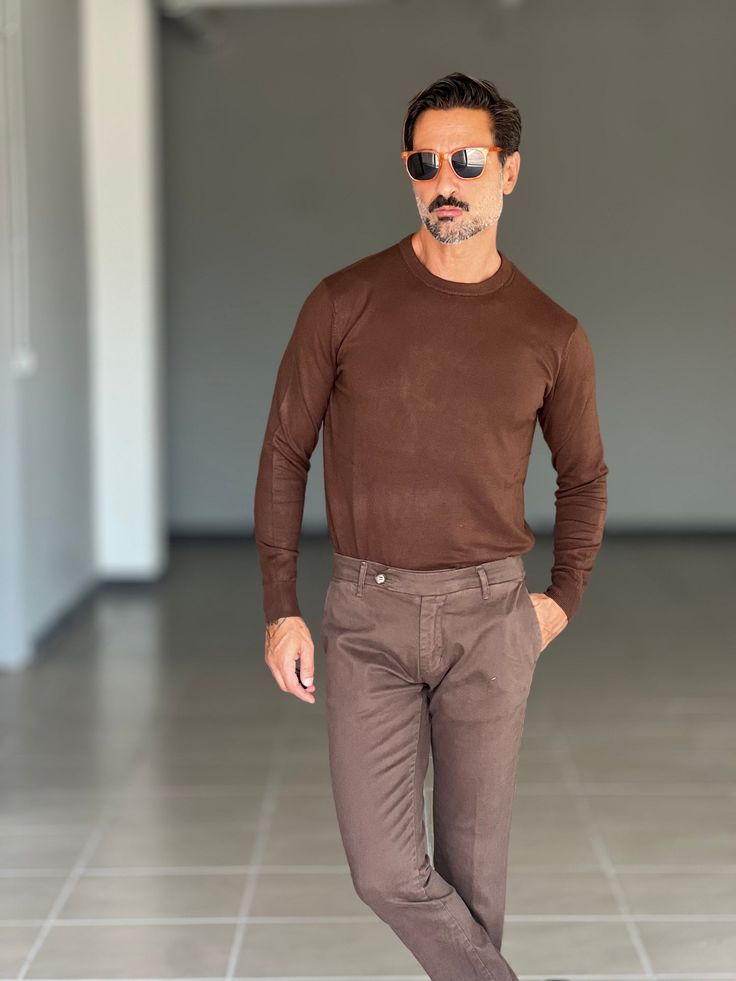 MAGLIA GIRO MORO 2 FILI  VISCOSA E MISTI
