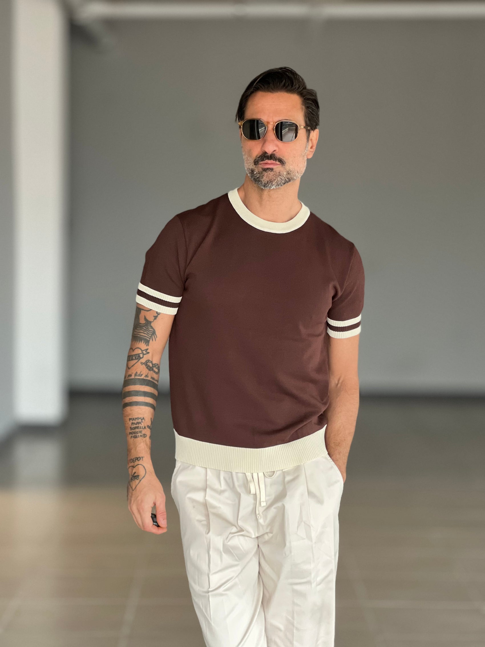 WHITE VISCOSE TROUSERS WITH REGULAR BOTTOM