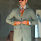 TRENCH  VERDE  DOUBLEFACE PIE DE POULE ALTATENSIONE