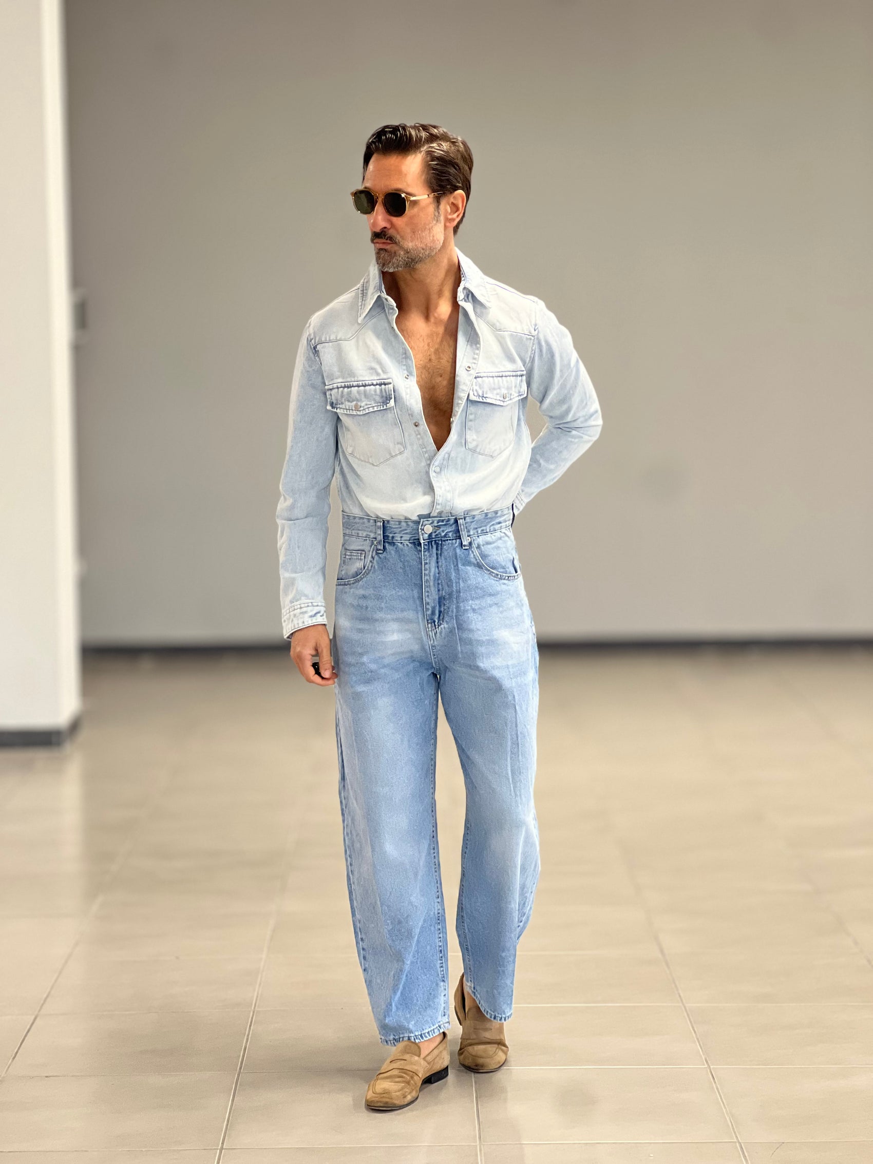 CAMICIA  DENIM LAVAGGIO ZERO DELAVE'