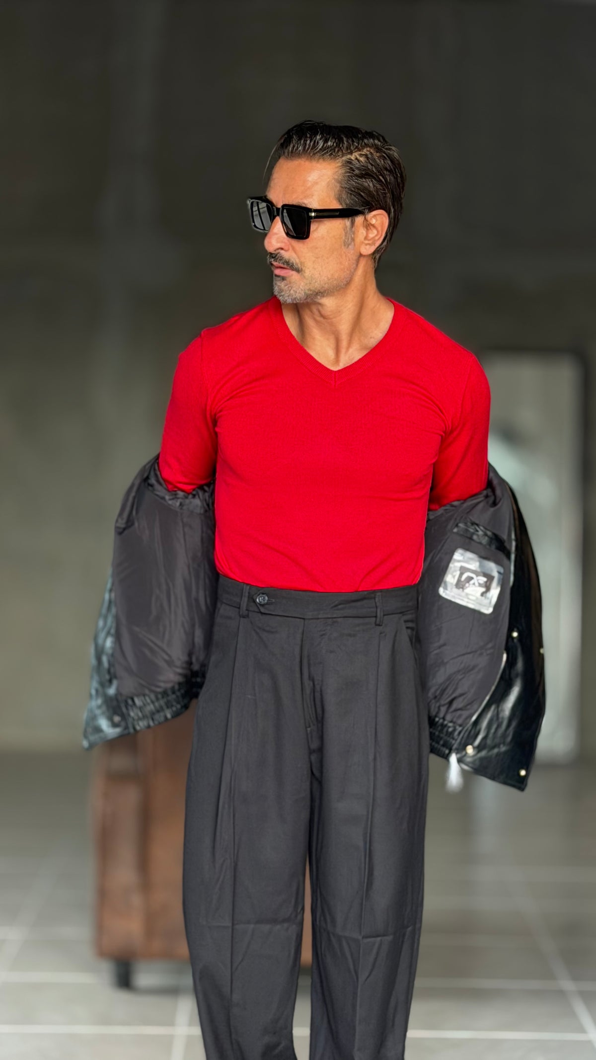 PULLOVER  ROSSO SCOLLO V VISCOSA E MISTI