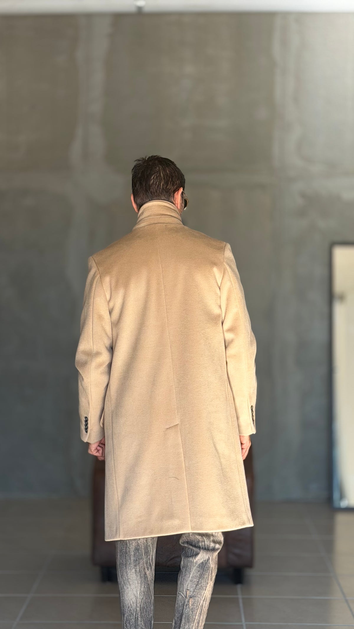 CAPPOTTO CAMMELLO DOPPIPETTO OVER FIT EFFETTO PANNO VISCOSA E MISTI TELAMIRA