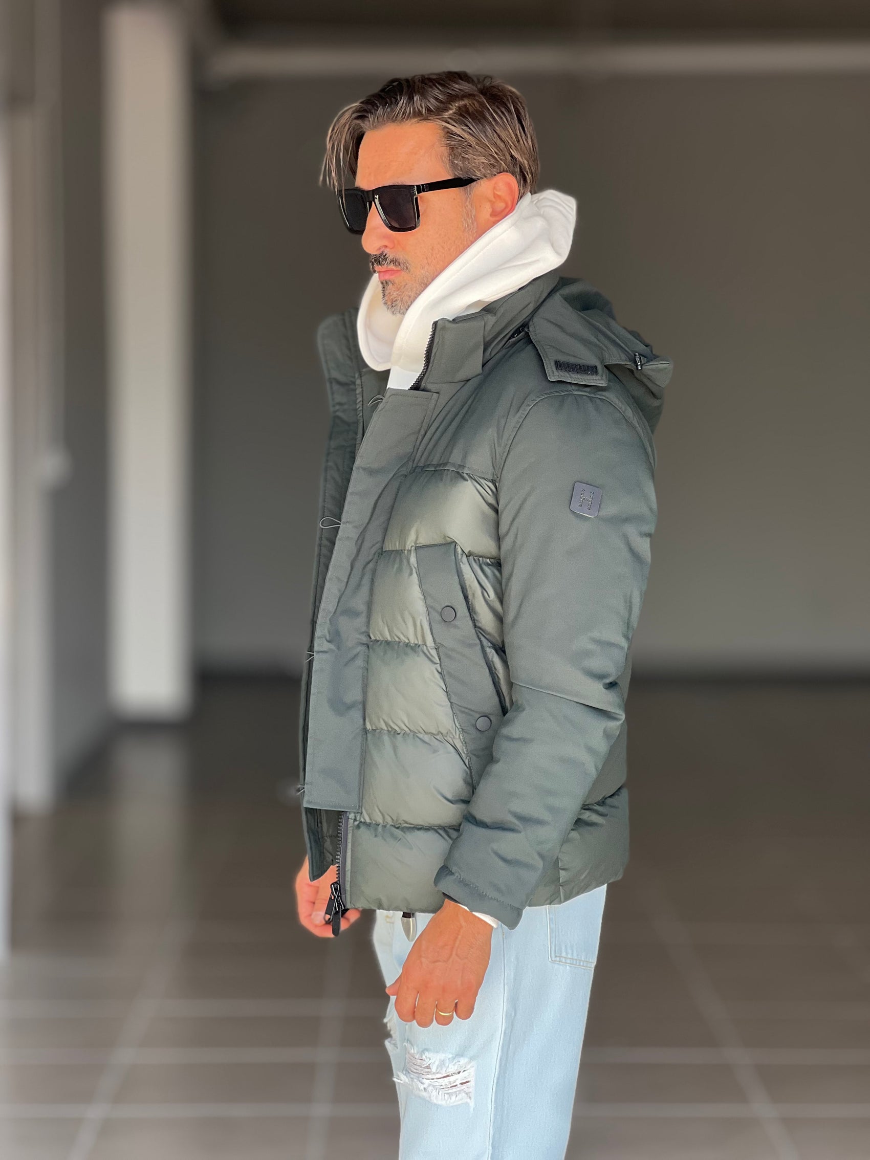 PIUMINO VERDE  TECNCO E TESSUTO DOPPIO CURSORE HAPPER