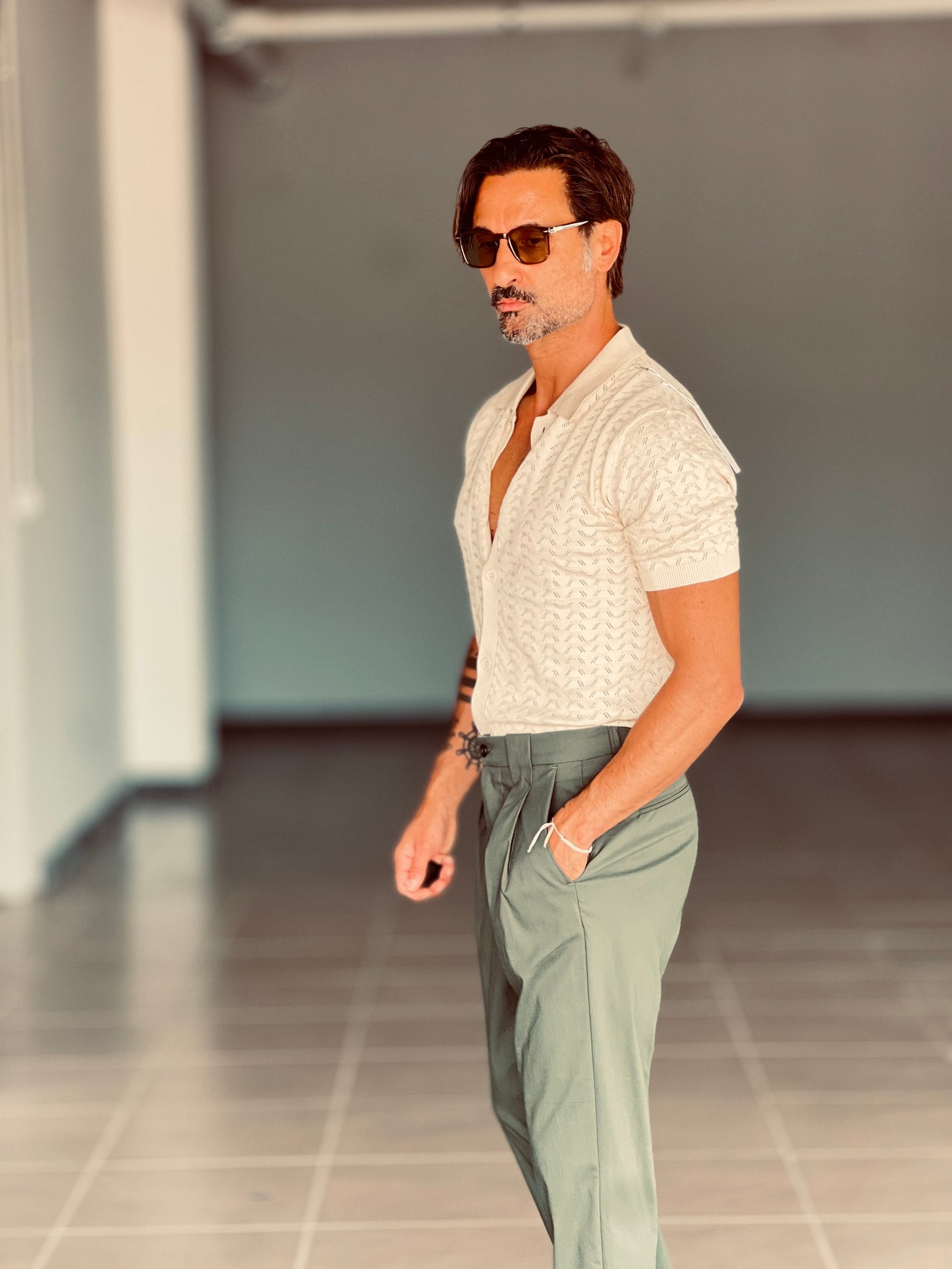 POLO CAMICIA BURRO  COTONE OPERATO