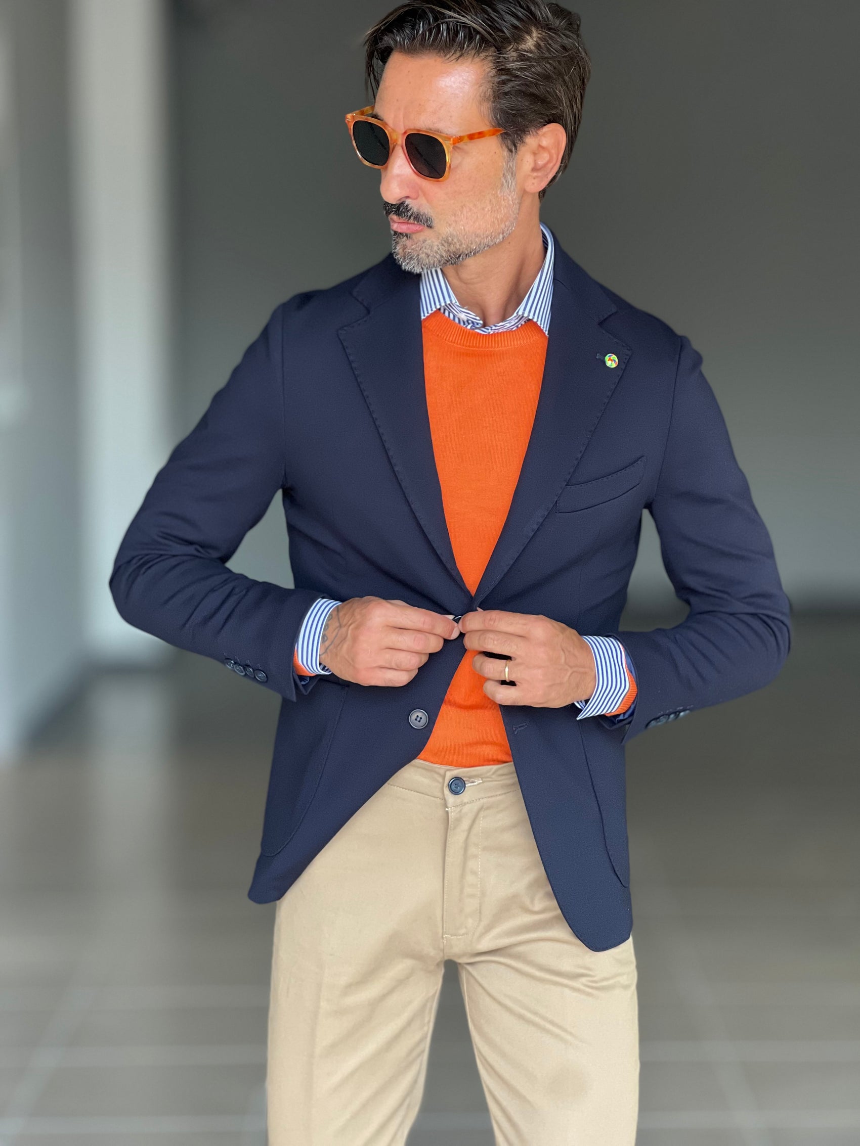 GIACCA BLU  PUNTO MILANO