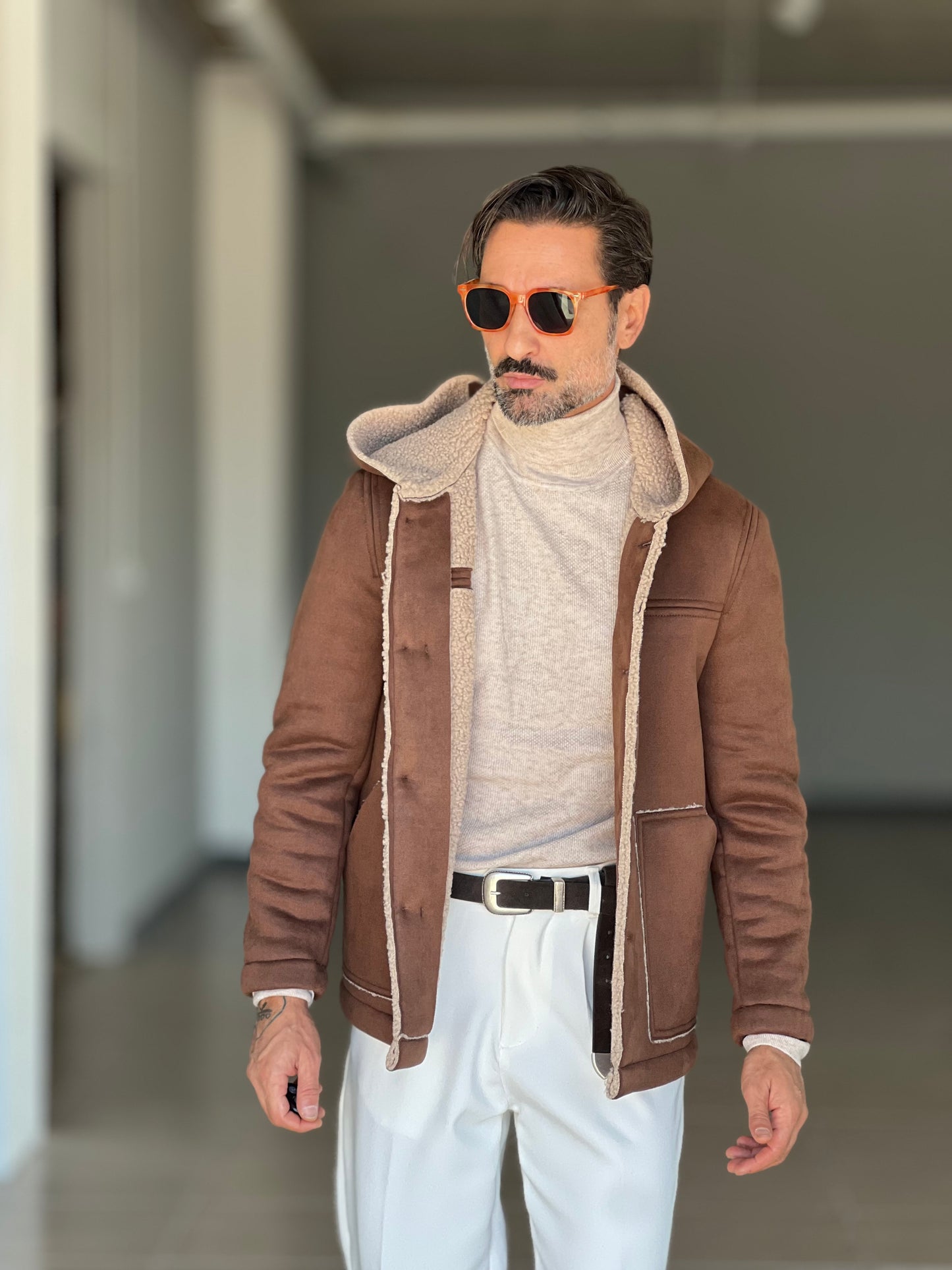 ECOMONTONE  MORO  CAPPUCCIO CONTRASTO BEIGE  ALTATENSIONE