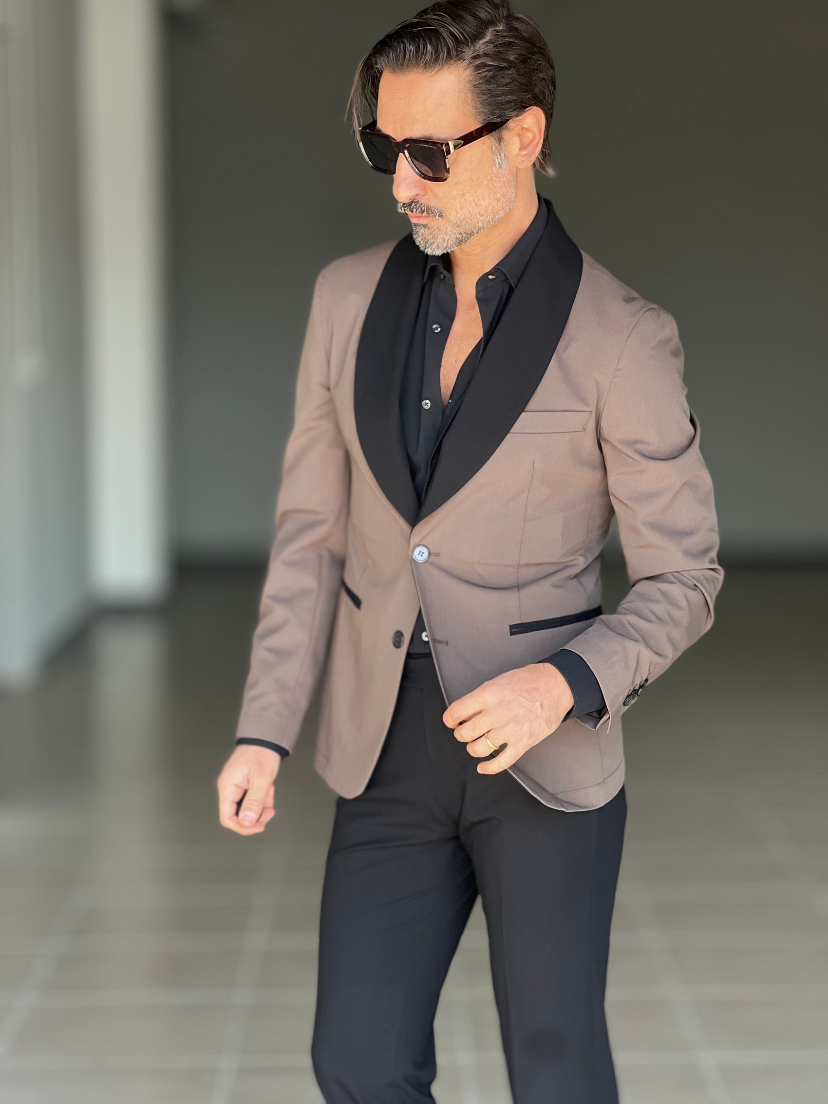 ABITO  SMOKING MORO REVER NERO PANTALONE NERO