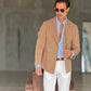 GIACCA DOPPIOPETTO CAMMELLO BOTTONE ORO (ABBINABILE AL PANTALONE 00130)