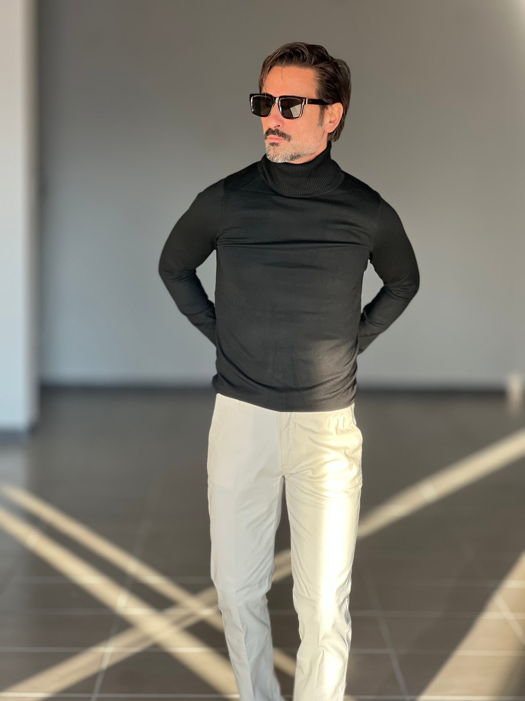 COLLO ALTO NERO VISCOSA