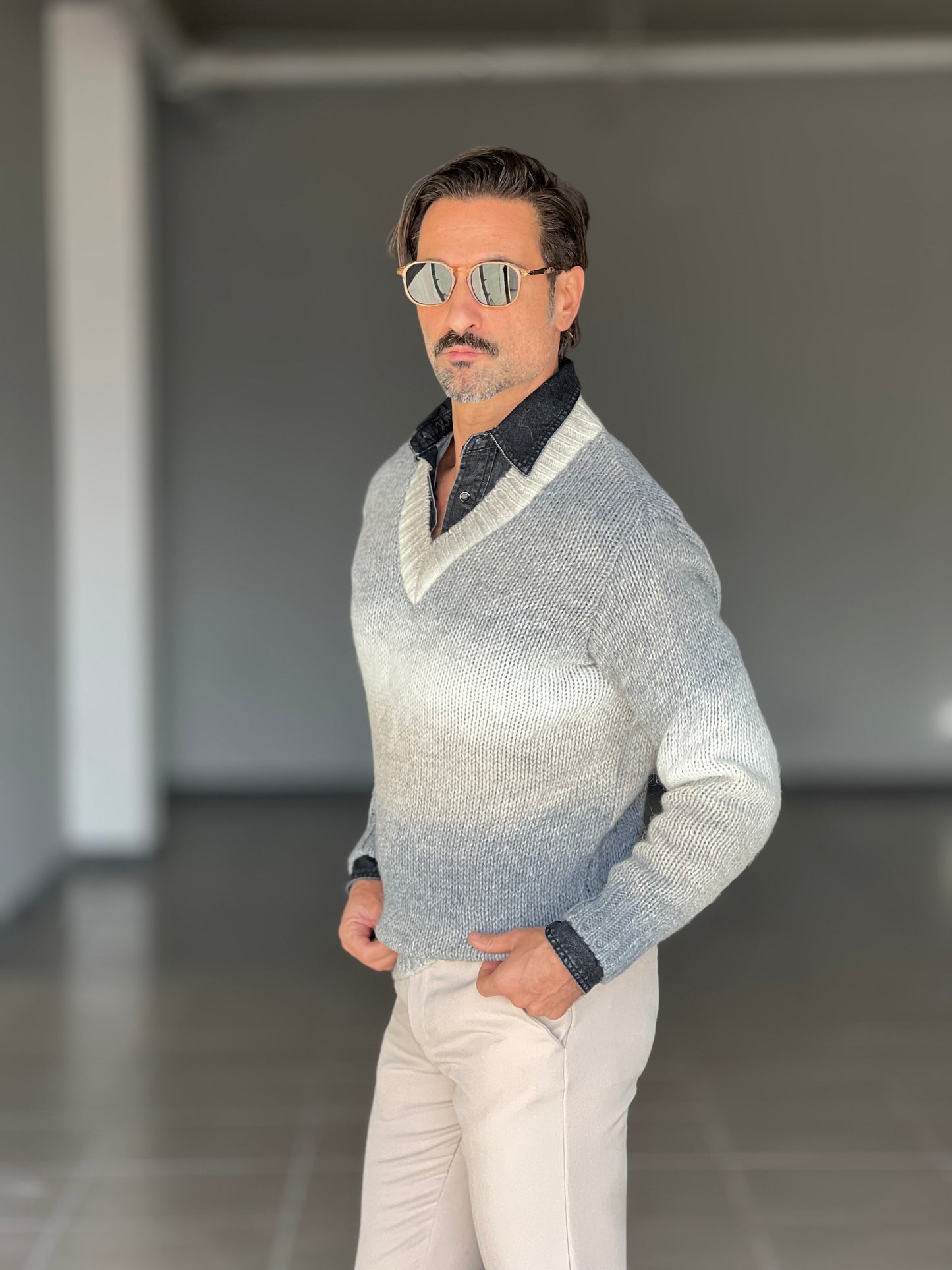 CAMICIA  DENIM GRIGIA TEXANA