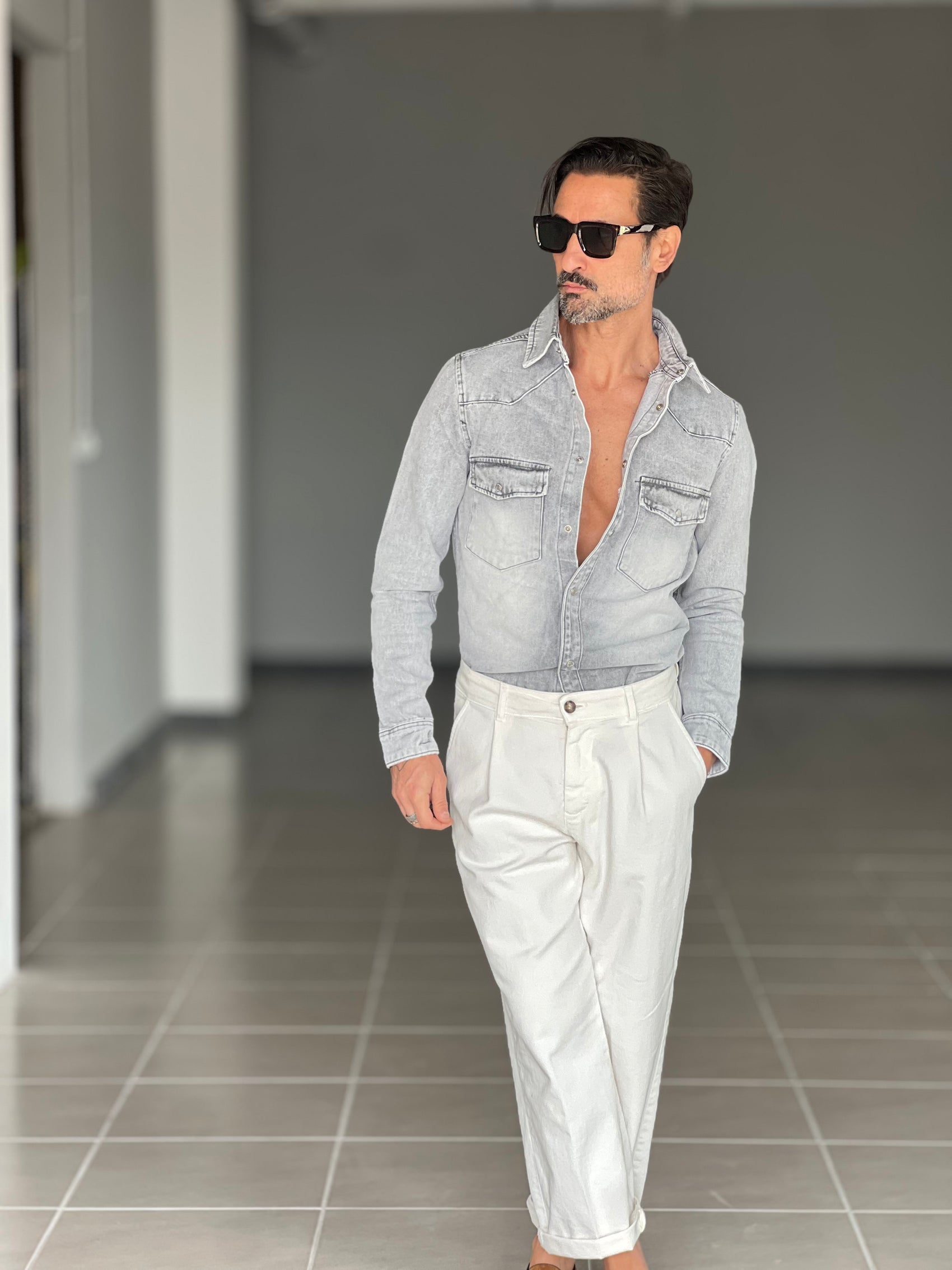 CAMICIA  DENIM LAVAGGIO UNO DELAVE' 103