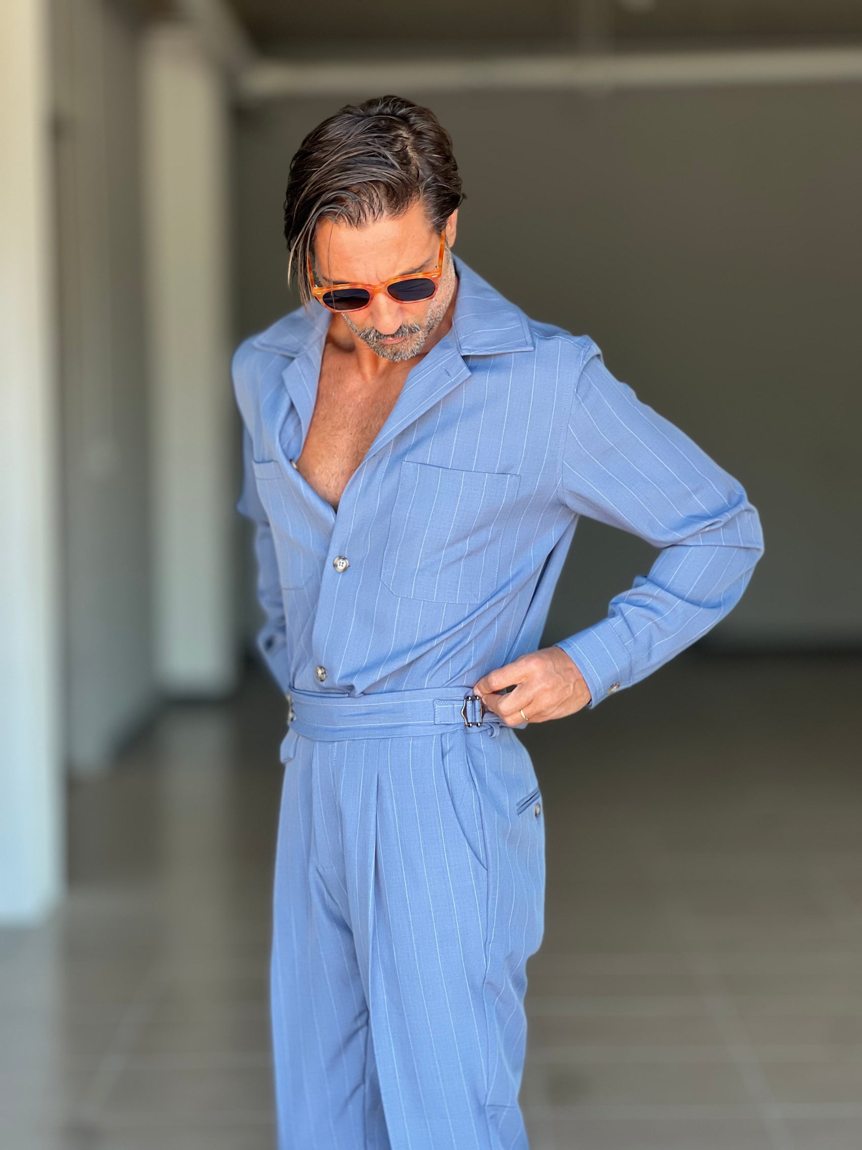 WHITE VISCOSE TROUSERS WITH REGULAR BOTTOM
