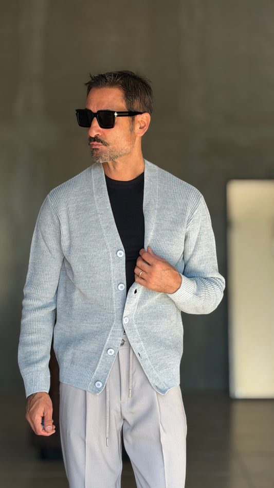 CARDIGAN GRIGIO   MAGLIA INGLESE