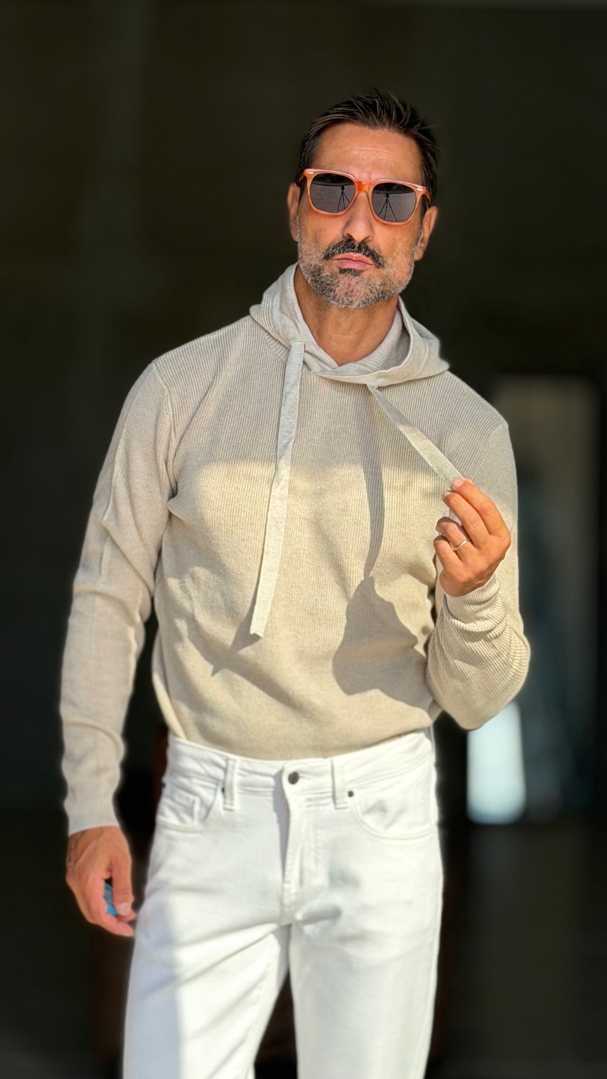 WHITE VISCOSE TROUSERS WITH REGULAR BOTTOM
