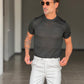 WHITE VISCOSE TROUSERS WITH REGULAR BOTTOM