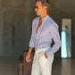 CAMICIA COREANA RIGA MULTICOLOR    MISTO LINO