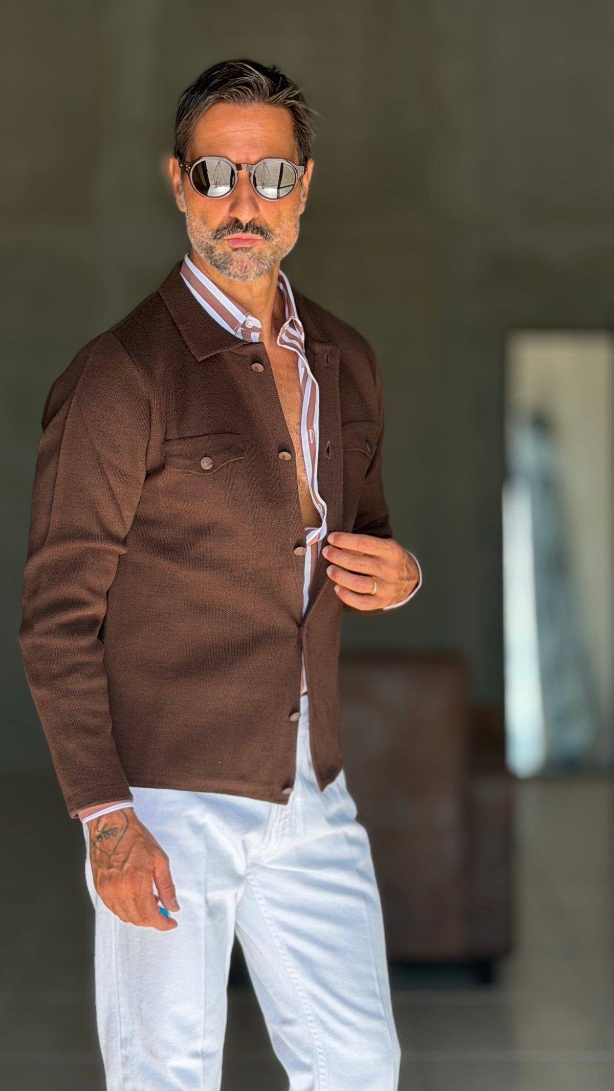 CARDIGAN  POLO MORO    BOTTONE COPERTO