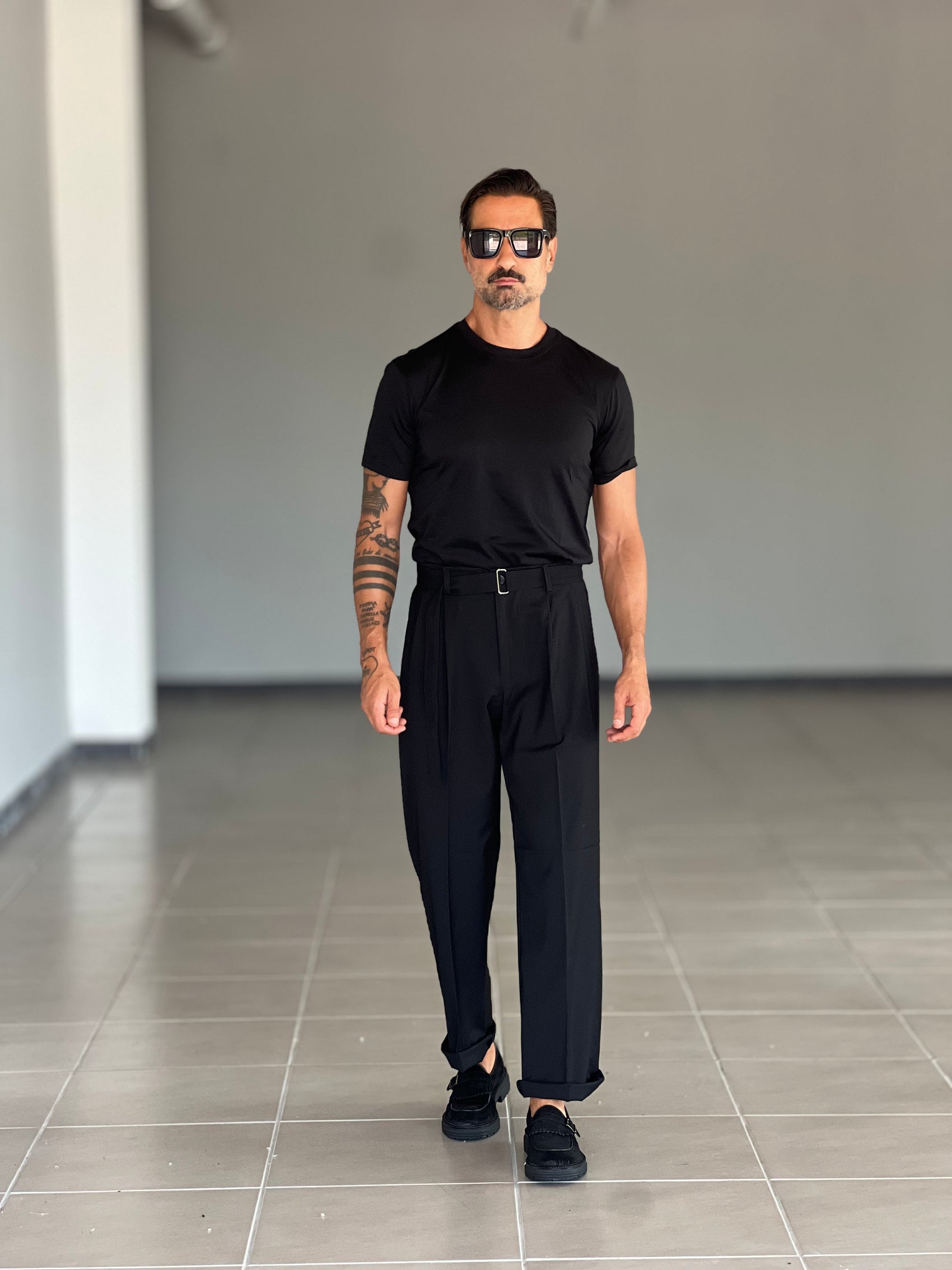 **T SHIRT NERA  COTONE FILO DI SCOZIA