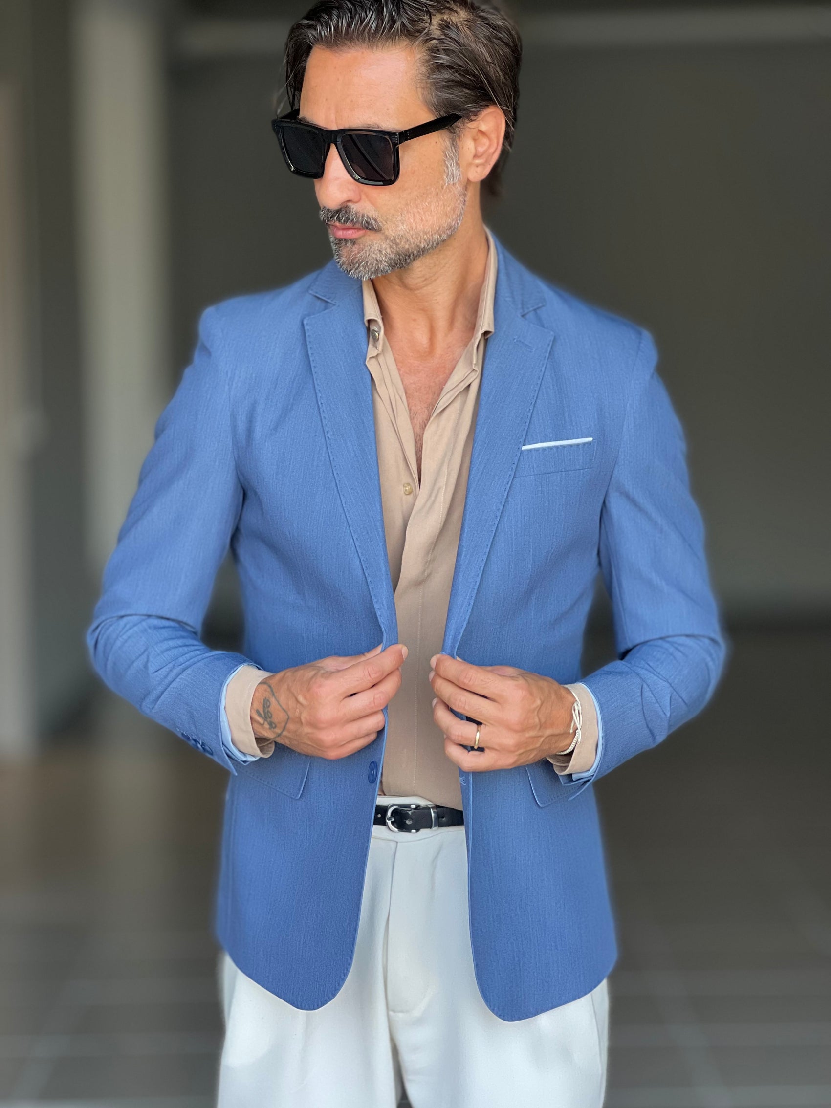 GIACCA DENIM MONOPETTO VISCOSA E MISTI