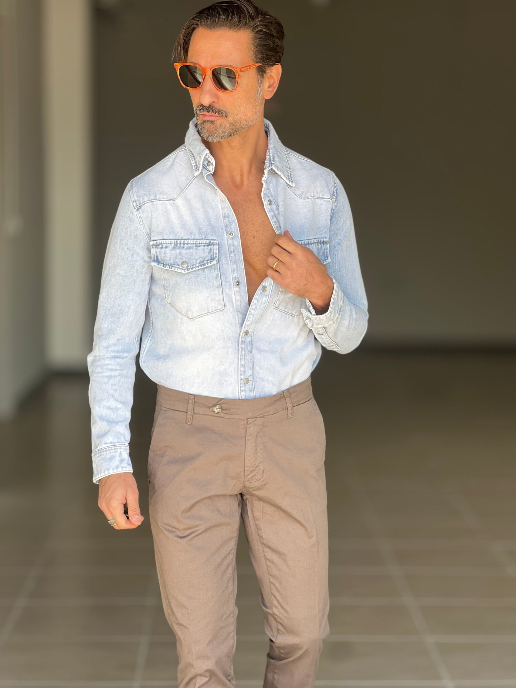 CAMICIA  DENIM LAVAGGIO ZERO DELAVE'